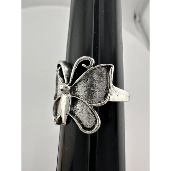 Beautiful .925 Sterling Silver Butterfly Ring (Size 7.5) w 2 pairs of Earrings - Picture 3 of 10